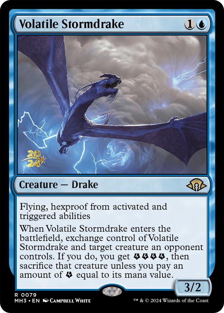 Volatile Stormdrake [Modern Horizons 3 Prerelese Promos] | Good Games Adelaide SA