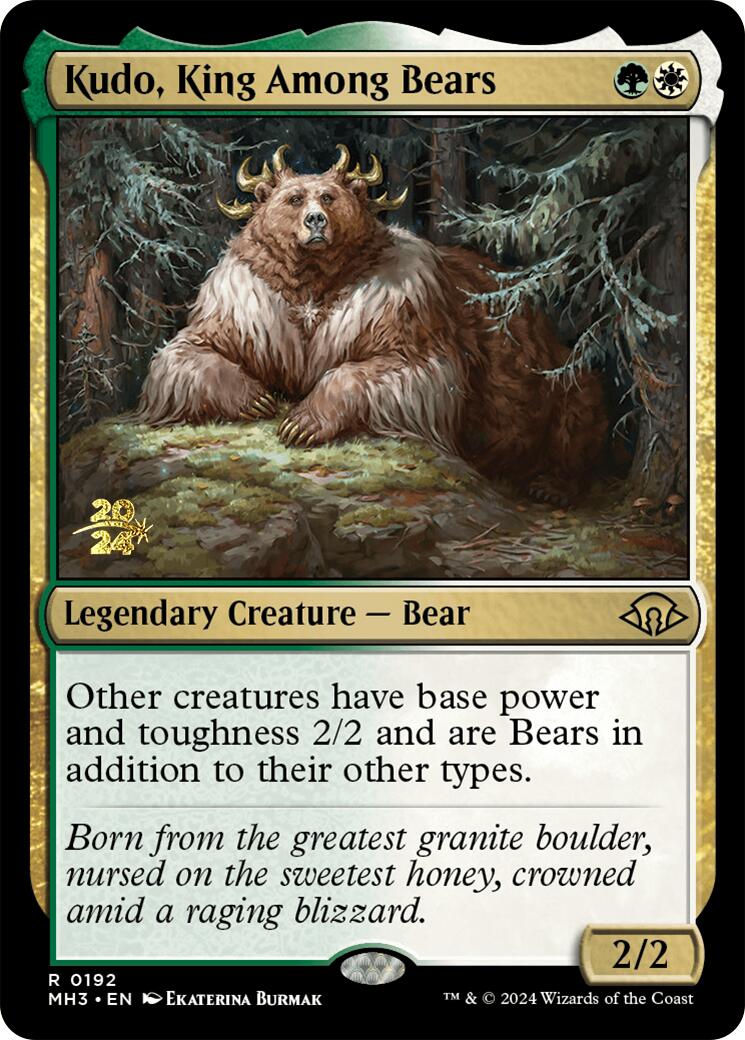 Kudo, King Among Bears [Modern Horizons 3 Prerelese Promos] | Good Games Adelaide SA