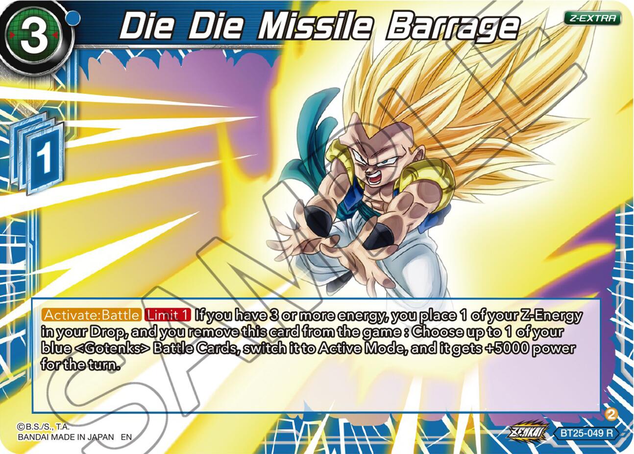 Die Die Missile Barrage (BT25-049) [Legend of the Dragon Balls] | Good Games Adelaide SA