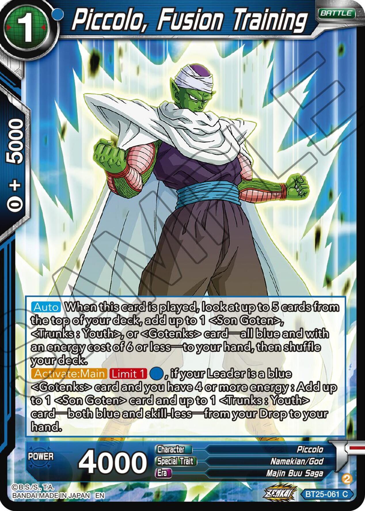 Piccolo, Fusion Training (BT25-061) [Legend of the Dragon Balls] | Good Games Adelaide SA