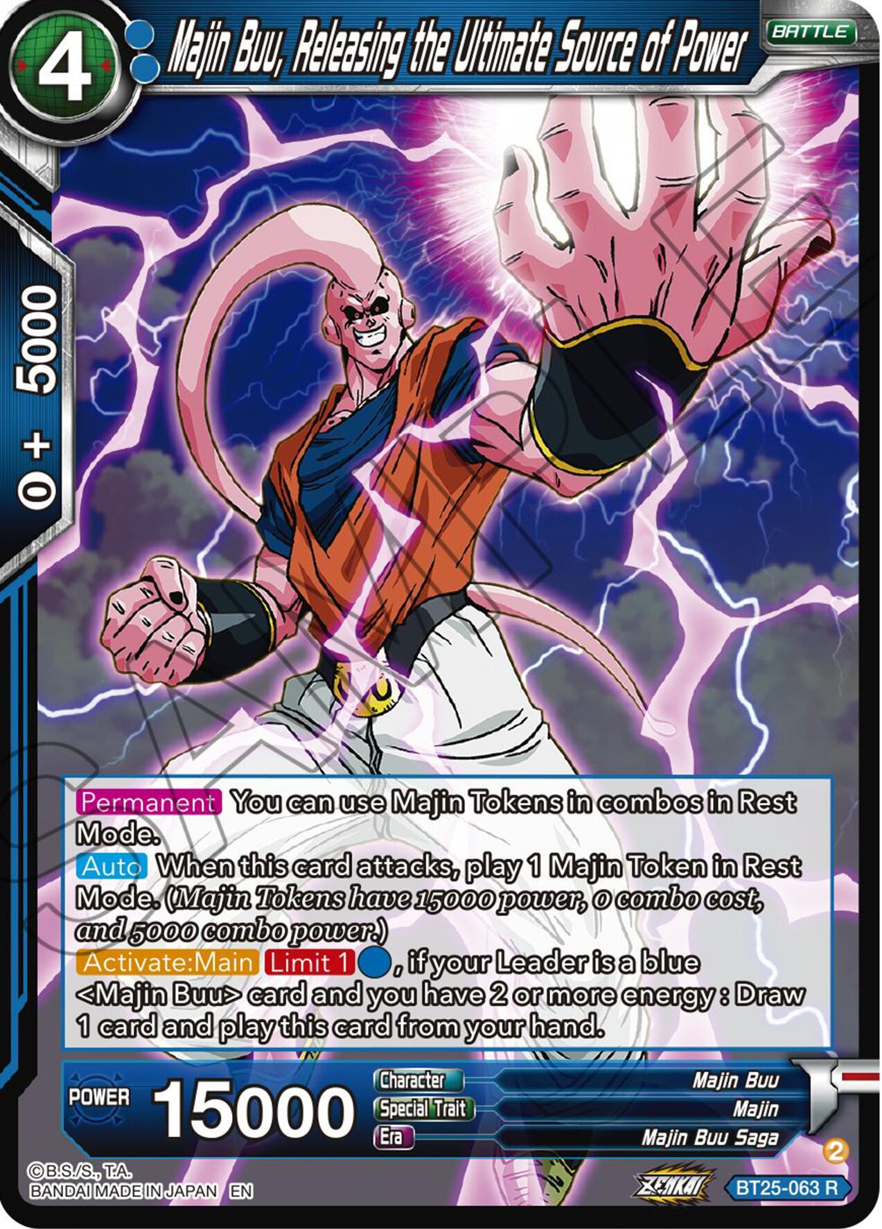 Majin Buu, Releasing the Ultimate Source of Power (BT25-063) [Legend of the Dragon Balls] | Good Games Adelaide SA