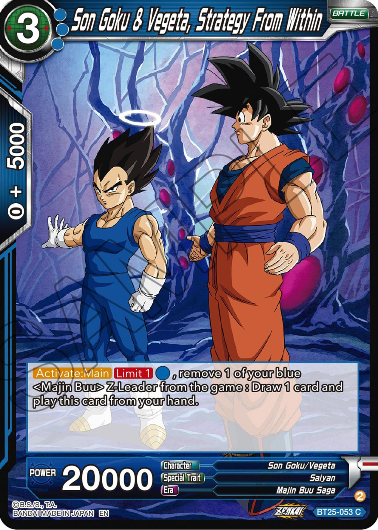 Son Goku & Vegeta, Strategy From Within (BT25-053) [Legend of the Dragon Balls] | Good Games Adelaide SA