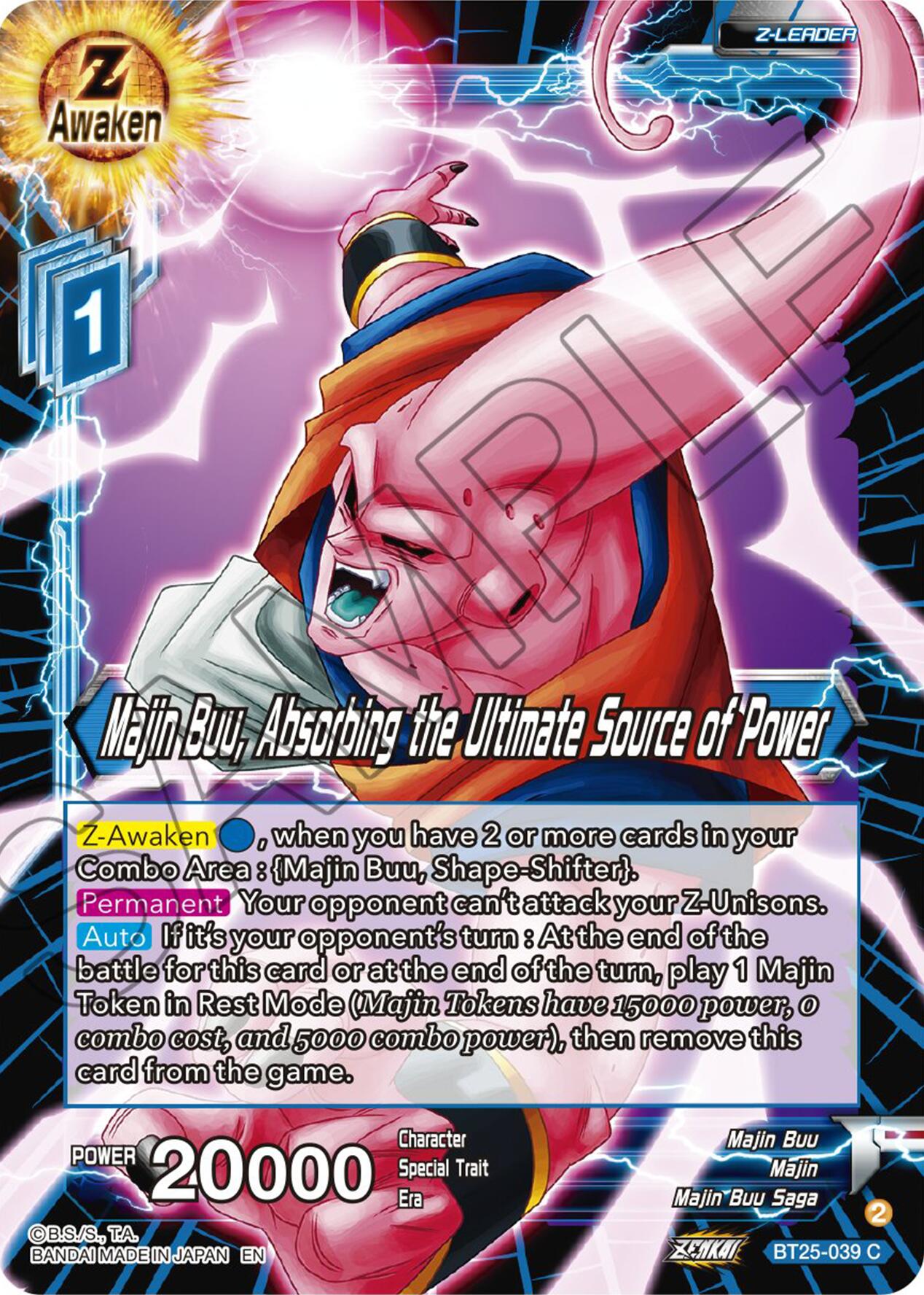 Majin Buu, Absorbing the Ultimate Source of Power (BT25-039) [Legend of the Dragon Balls] | Good Games Adelaide SA