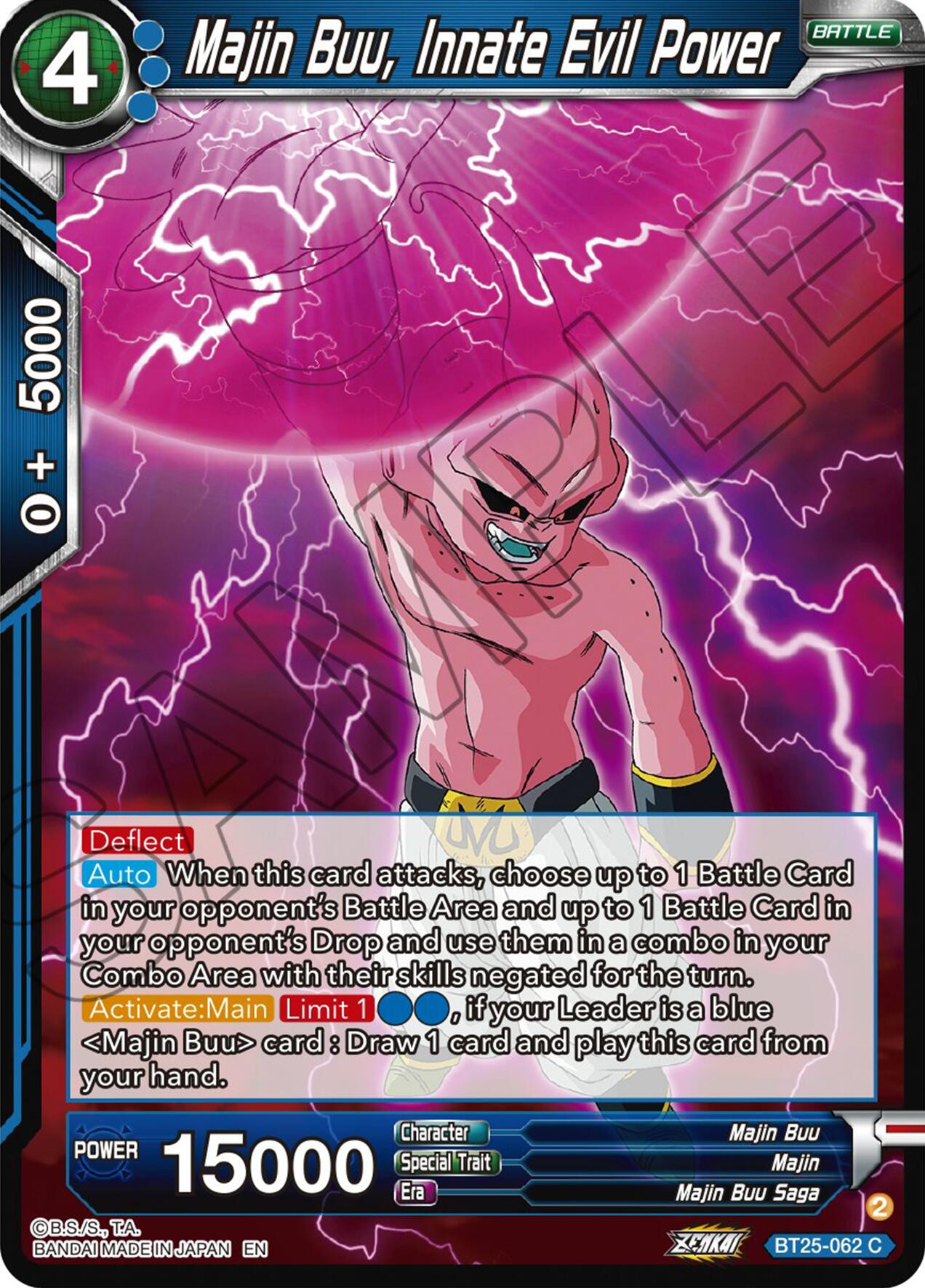 Majin Buu, Innate Evil Power (BT25-062) [Legend of the Dragon Balls] | Good Games Adelaide SA