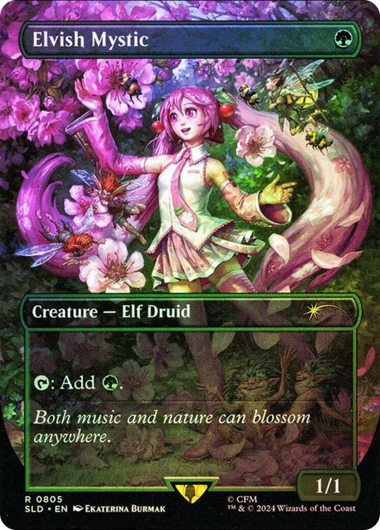 Elvish Mystic (0805) (Japanese) (Rainbow Foil) [Secret Lair Drop Series] | Good Games Adelaide SA