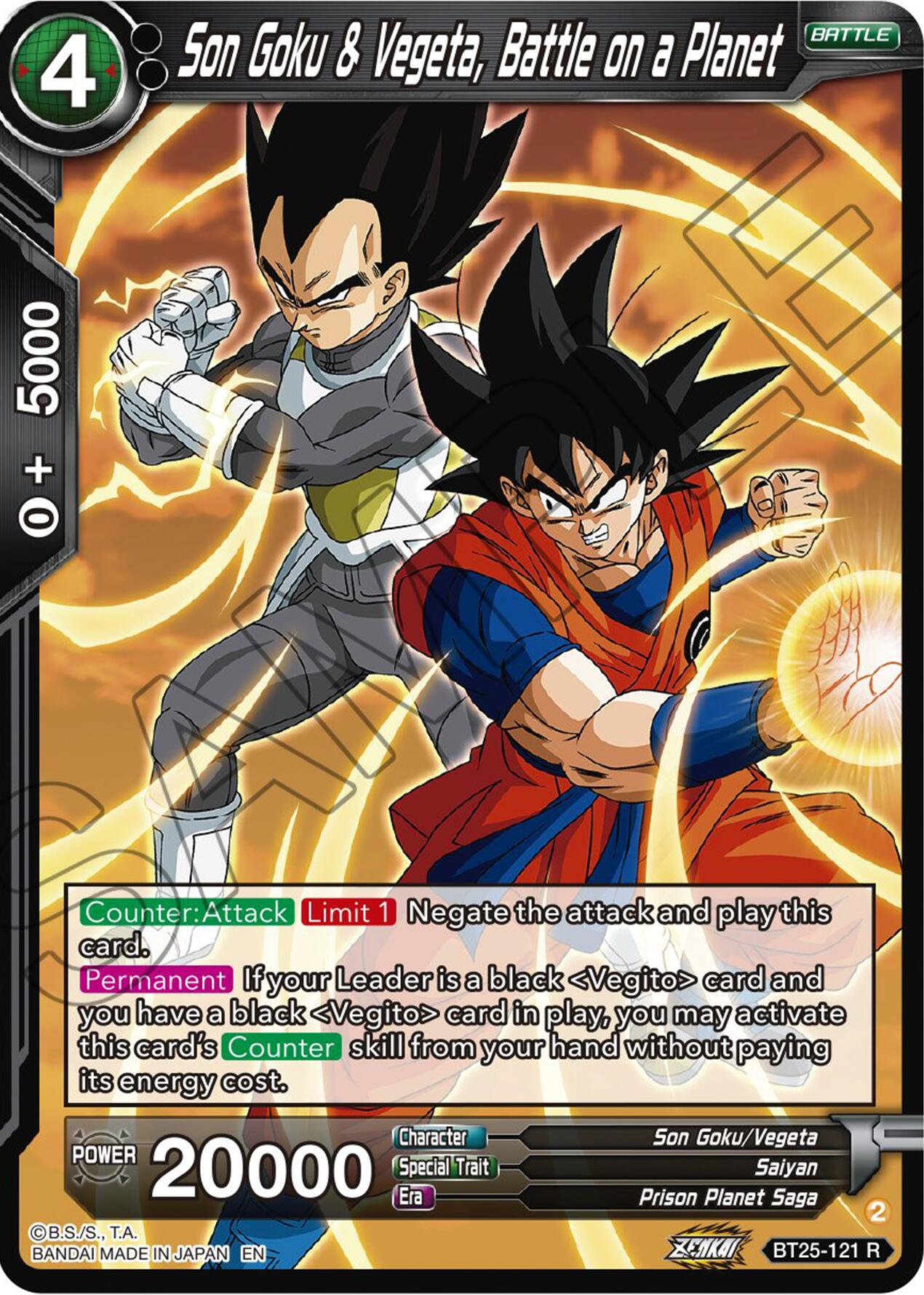 Son Goku & Vegeta, Battle on a Planet (BT25-121) [Legend of the Dragon Balls] | Good Games Adelaide SA