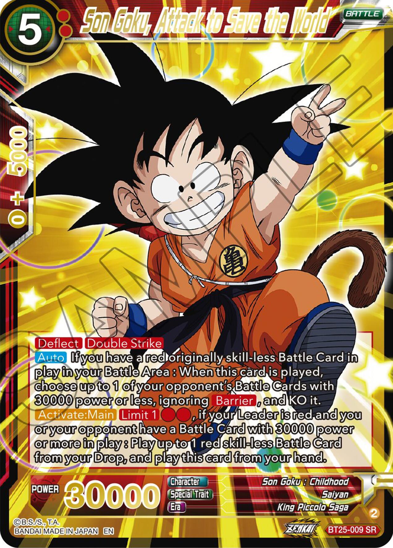 Son Goku, Attack to Save the World (BT25-009) [Legend of the Dragon Balls] | Good Games Adelaide SA