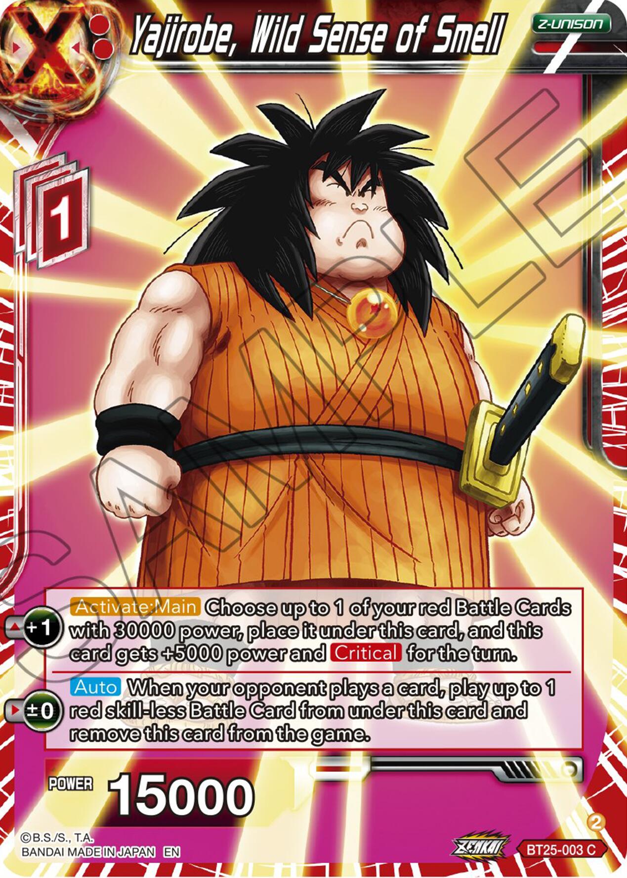 Yajirobe, Wild Sense of Smell (BT25-003) [Legend of the Dragon Balls] | Good Games Adelaide SA