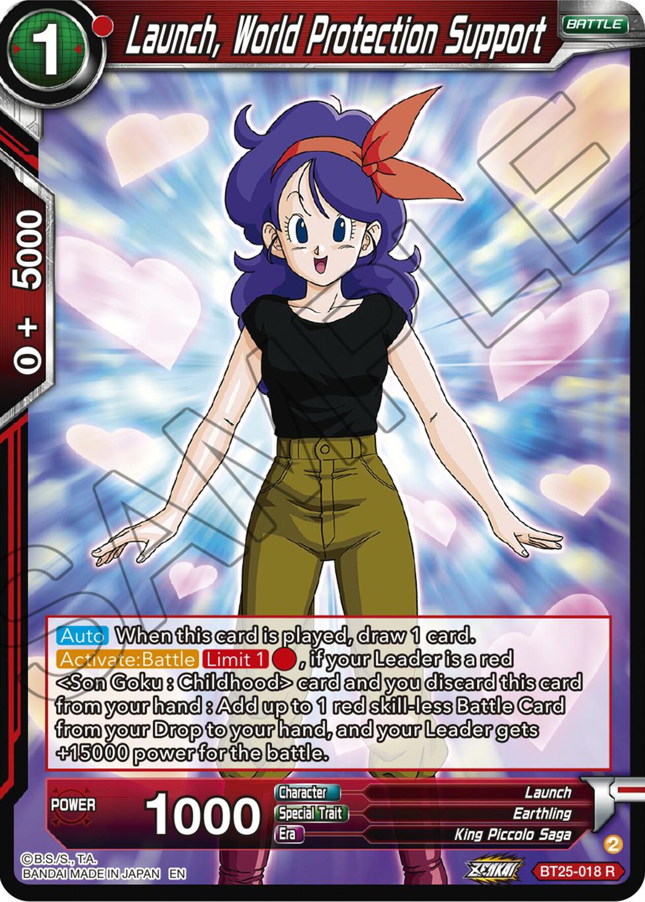 Launch, World Protection Support (BT25-018) [Legend of the Dragon Balls] | Good Games Adelaide SA