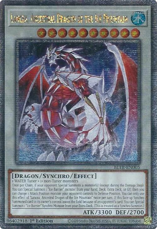 Lancea, Ancestral Dragon of the Ice Mountain (Quarter Century Secret Rare) [BLTR-EN005] Quarter Century Secret Rare | Good Games Adelaide SA