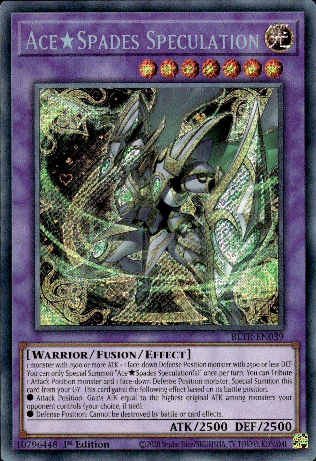Ace Spades Speculation [BLTR-EN039] Secret Rare | Good Games Adelaide SA