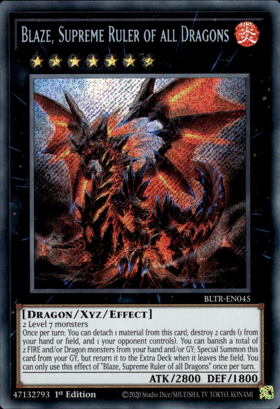 Blaze, Supreme Ruler of all Dragons [BLTR-EN045] Secret Rare | Good Games Adelaide SA