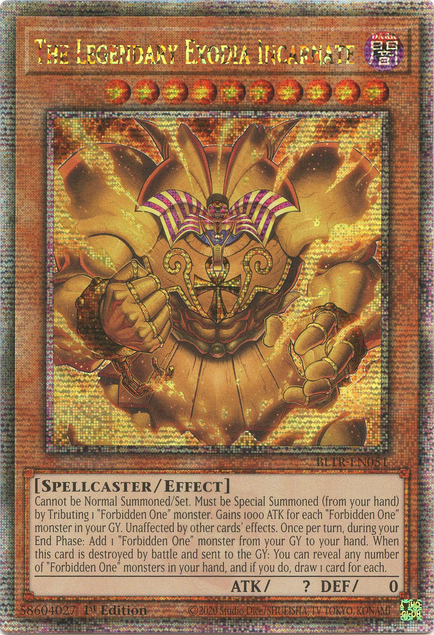 The Legendary Exodia Incarnate (Quarter Century Secret Rare) [BLTR-EN051] Quarter Century Secret Rare | Good Games Adelaide SA