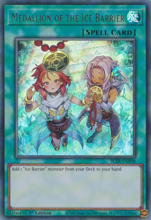 Medallion of the Ice Barrier (Alternate Art) [BLTR-EN098] Ultra Rare | Good Games Adelaide SA