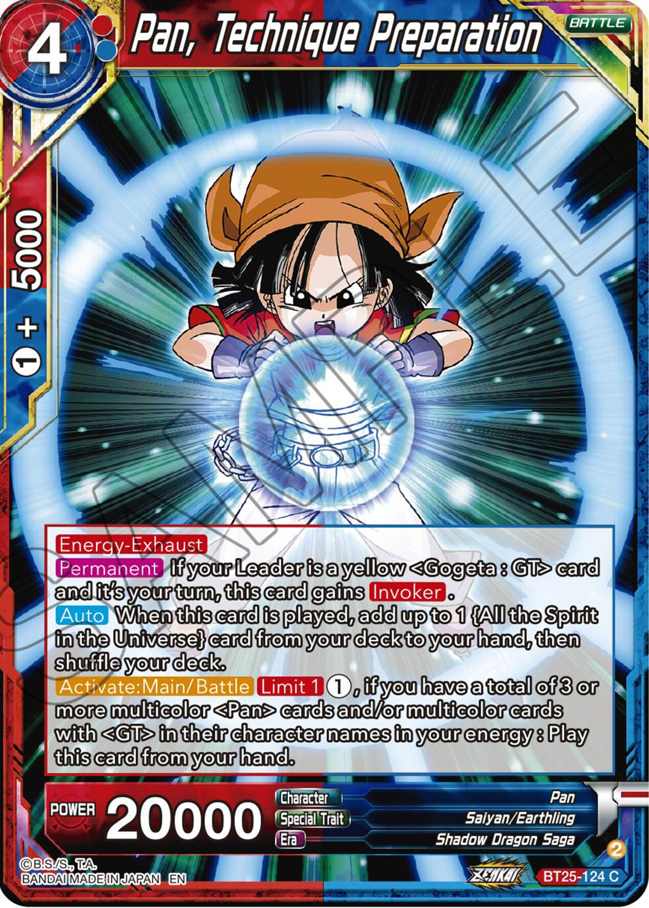 Pan, Technique Preparation (BT25-124) [Legend of the Dragon Balls] | Good Games Adelaide SA