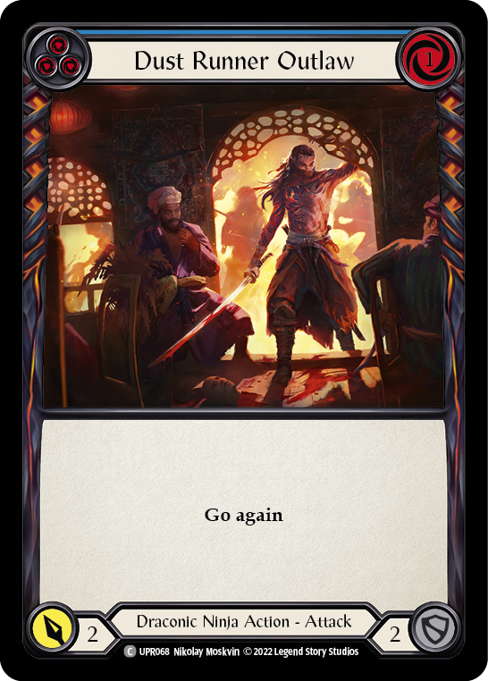 Dust Runner Outlaw (Blue) [UPR068] (Uprising)  Rainbow Foil | Good Games Adelaide SA