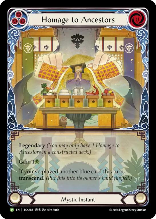 Homage to Ancestors // Inner Chi [LGS283] (Promo)  Rainbow Foil | Good Games Adelaide SA