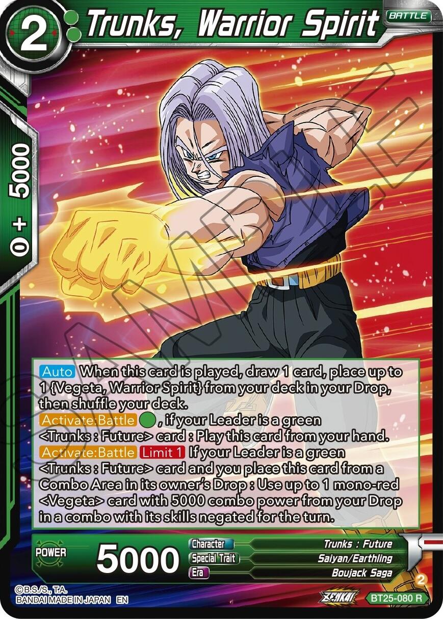 Trunks, Warrior Spirit (BT25-080) [Legend of the Dragon Balls] | Good Games Adelaide SA