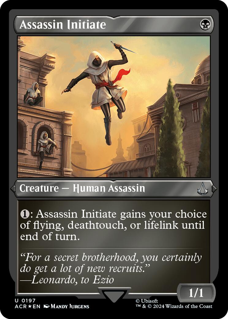Assassin Initiate (Foil Etched) [Assassin's Creed] | Good Games Adelaide SA