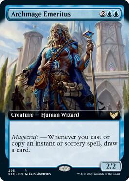 Archmage Emeritus Extended Art 295 (Strixhaven: School of Mages)  - Foil | Good Games Adelaide SA