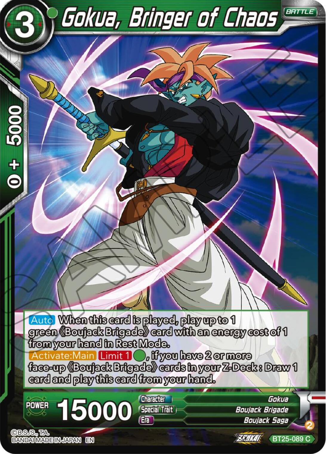 Gokua, Bringer of Chaos (BT25-089) [Legend of the Dragon Balls] | Good Games Adelaide SA
