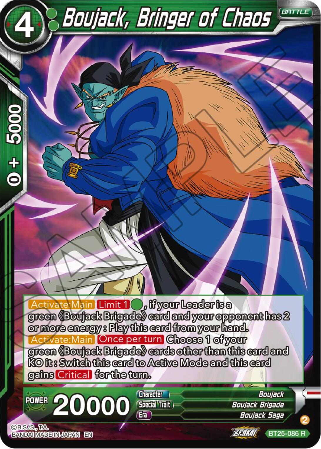 Boujack, Bringer of Chaos (BT25-086) [Legend of the Dragon Balls] | Good Games Adelaide SA