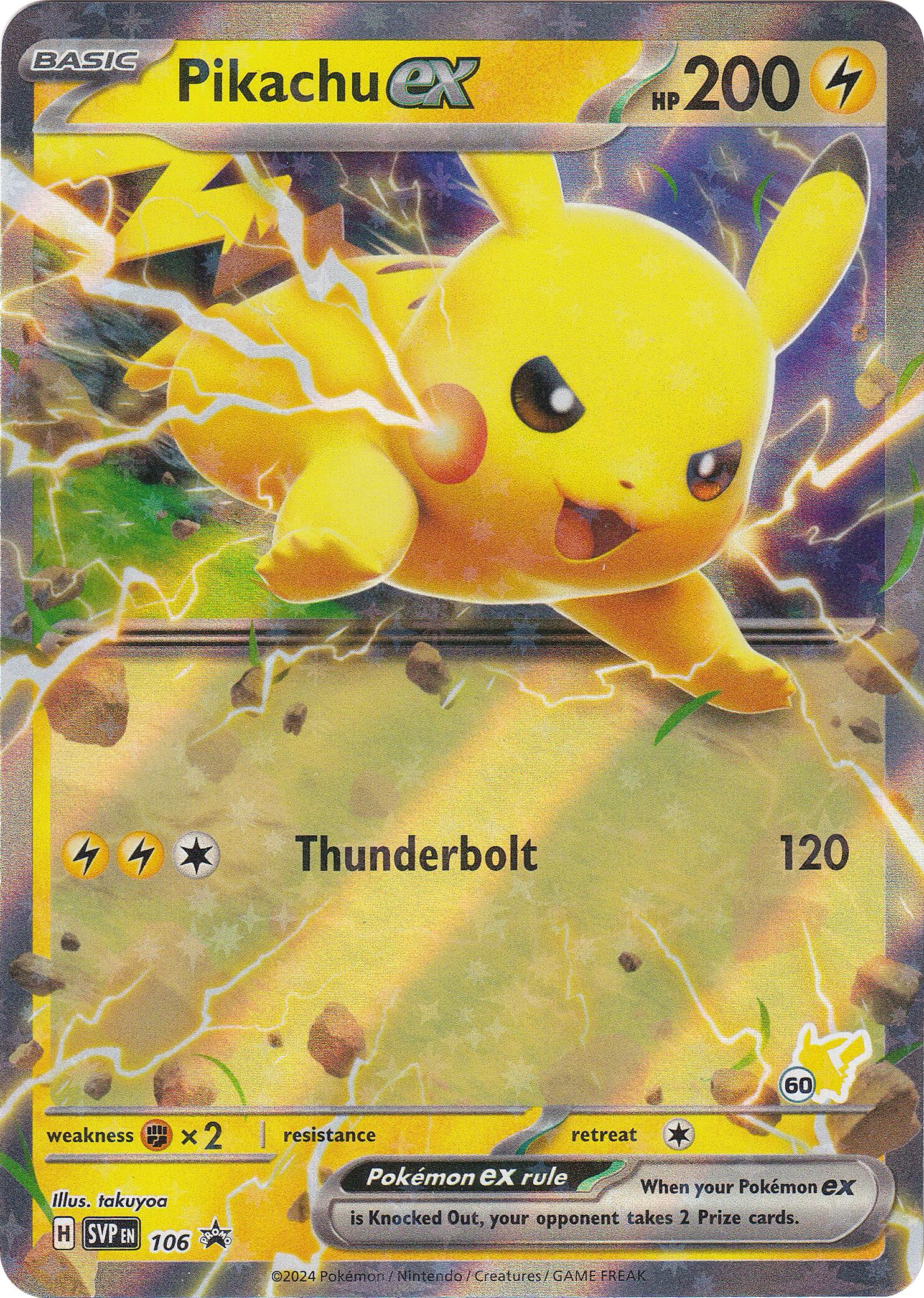 Pikachu ex (106) (Pikachu 60) [Battle Academy 2024] | Good Games Adelaide SA