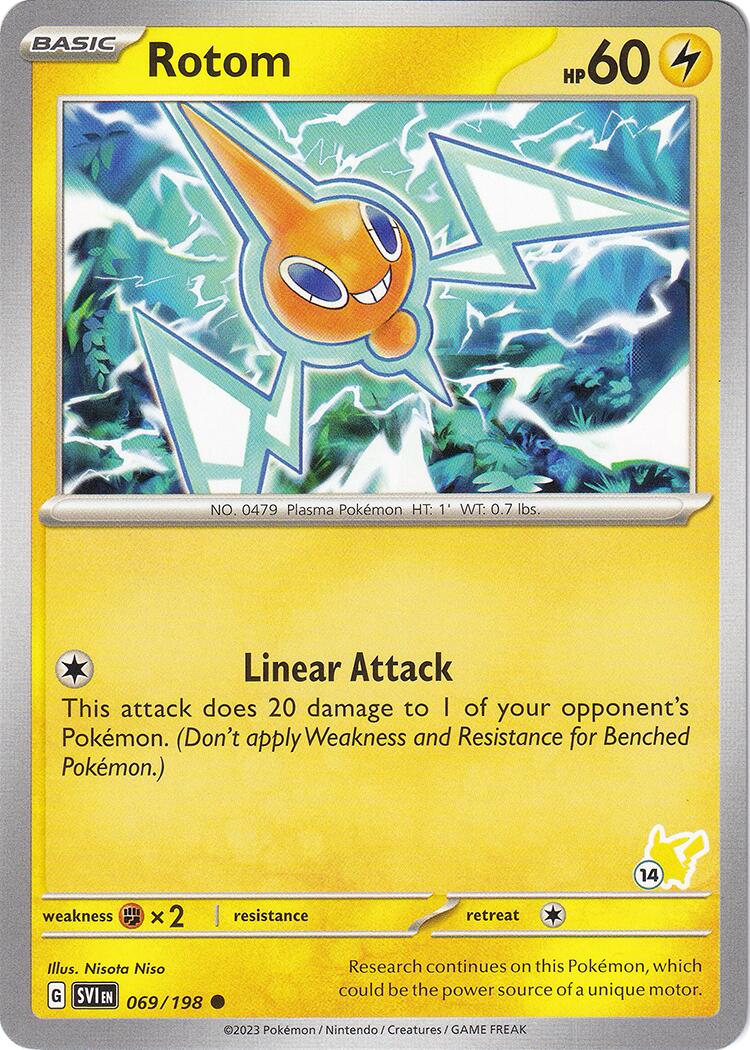 Rotom (069/198) (Pikachu Stamp #14) [Battle Academy 2024] | Good Games Adelaide SA