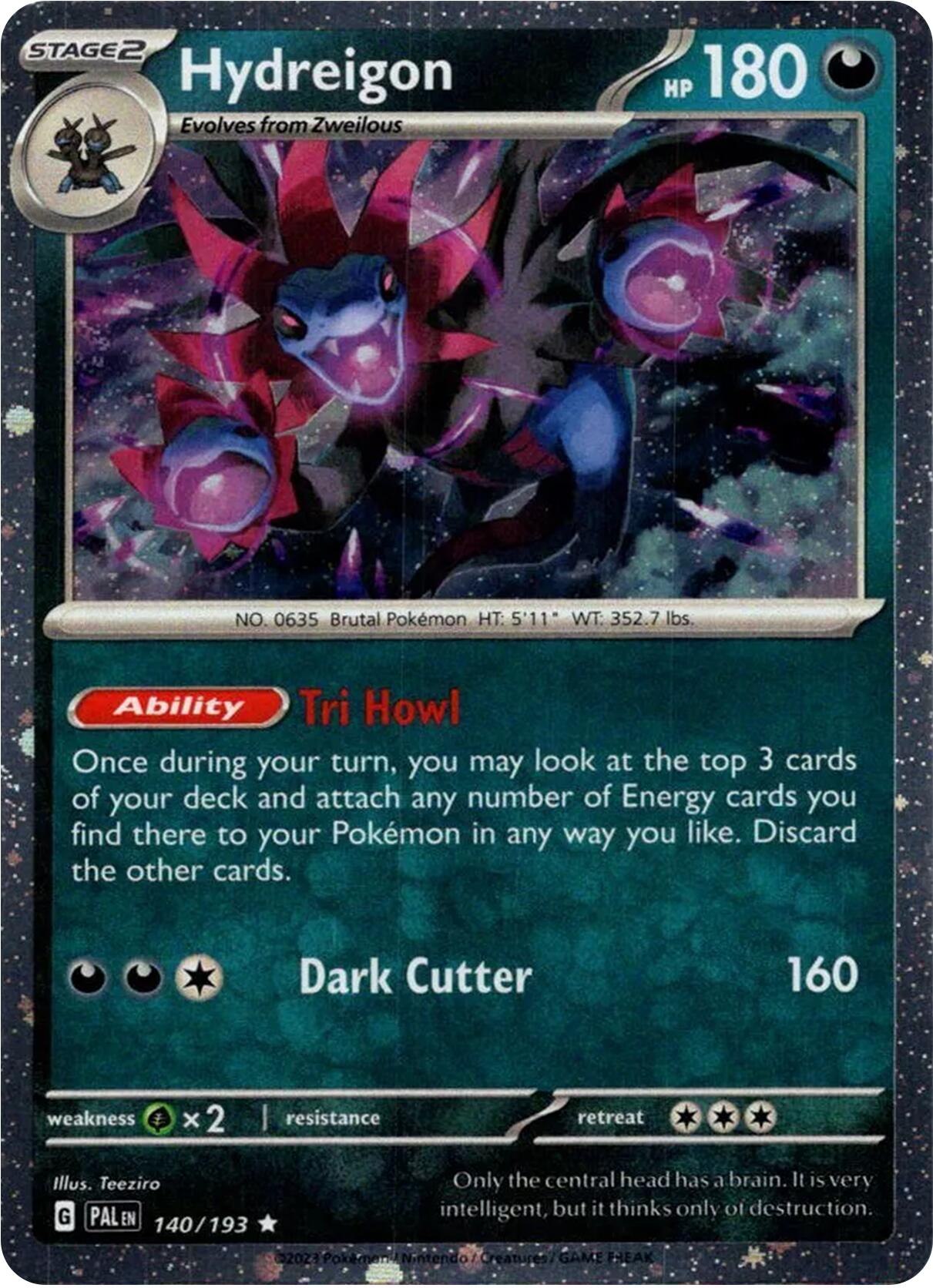 Hydreigon (140/193) (Cosmo Holo) [Scarlet & Violet: Paldea Evolved] | Good Games Adelaide SA