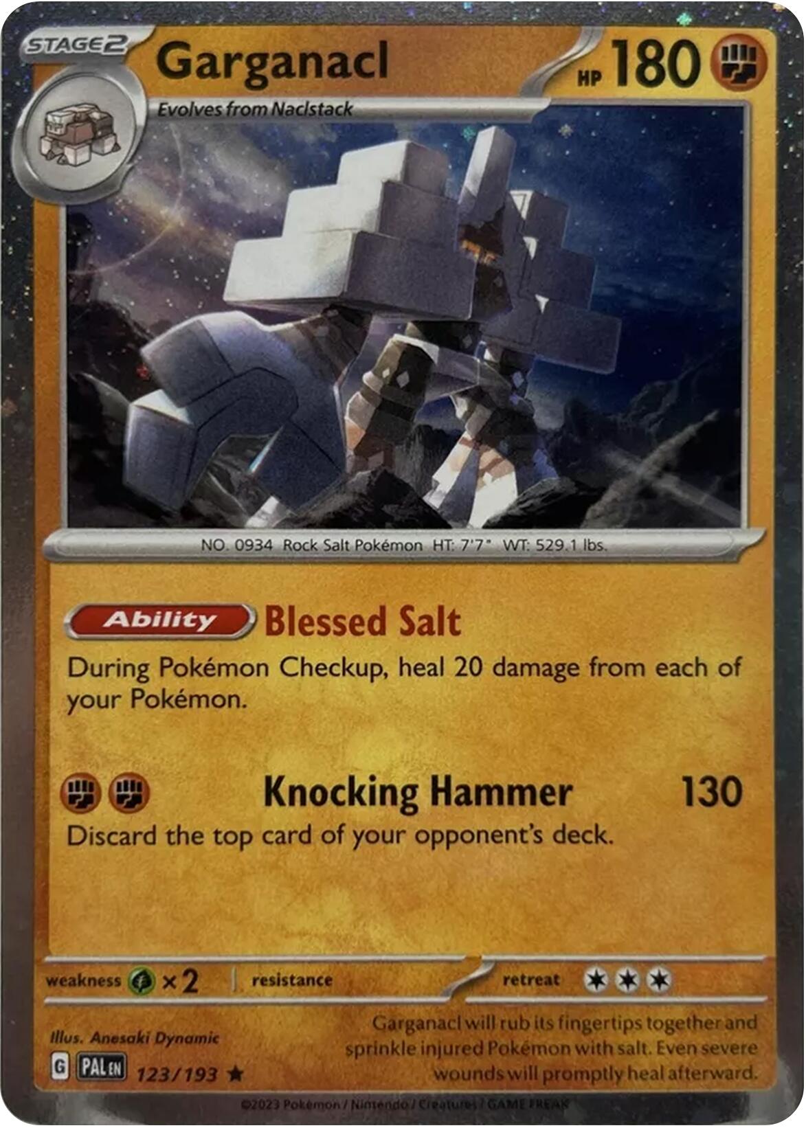 Garganacl (123/193) (Cosmo Holo) [Scarlet & Violet: Paldea Evolved] | Good Games Adelaide SA