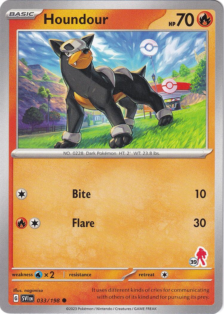 Houndour (033/198) (Armarouge Stamp #39) [Battle Academy 2024] | Good Games Adelaide SA