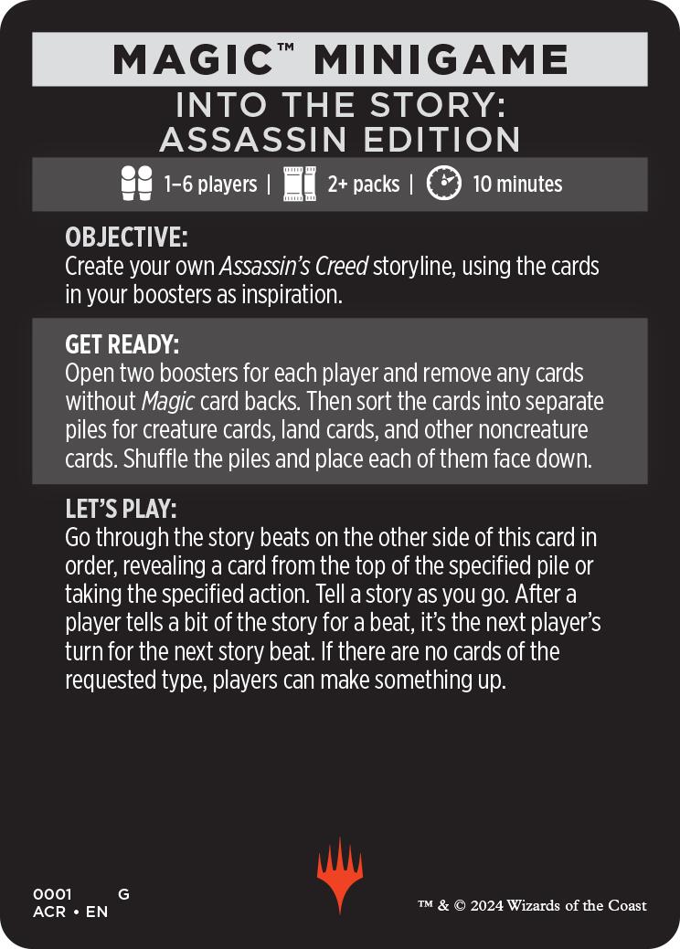Into The Story: Assassin Edition (Magic Minigame) [Assassin's Creed Minigame] | Good Games Adelaide SA