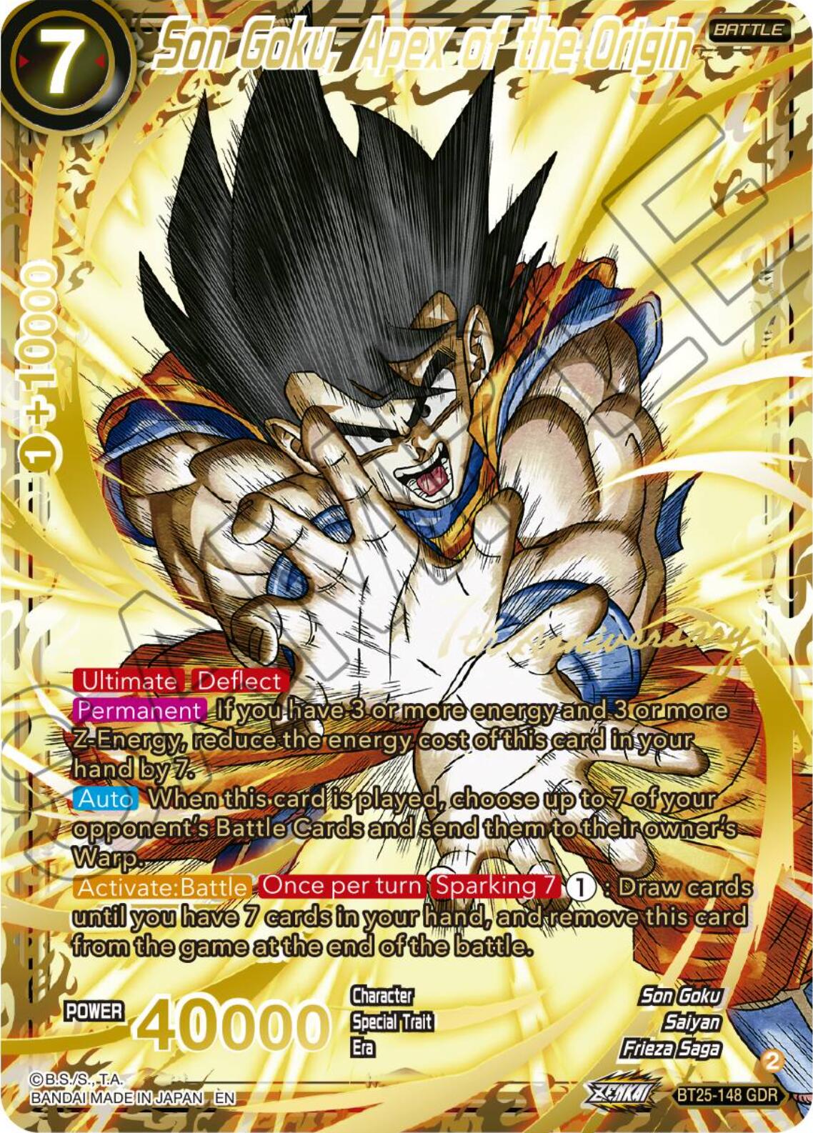 Son Goku, Apex of the Origin (GDR) (BT25-148) [Legend of the Dragon Balls] | Good Games Adelaide SA