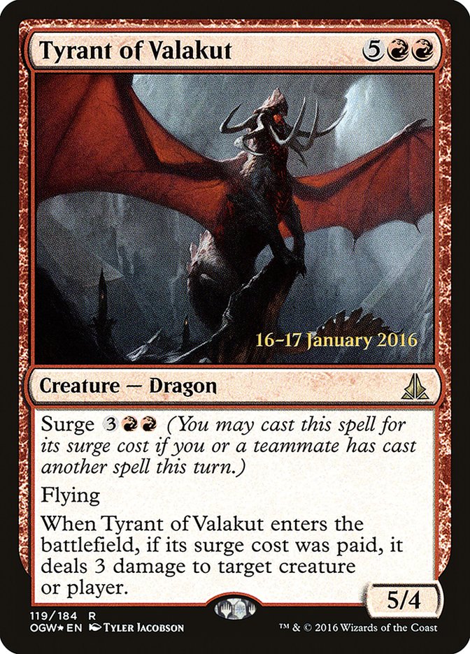 Tyrant of Valakut [Oath of the Gatewatch Promos] | Good Games Adelaide SA