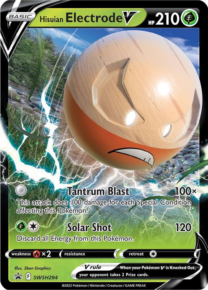 Hisuian Electrode V SWSH294 (SWSH: Sword & Shield Promo Cards)  - Holofoil | Good Games Adelaide SA