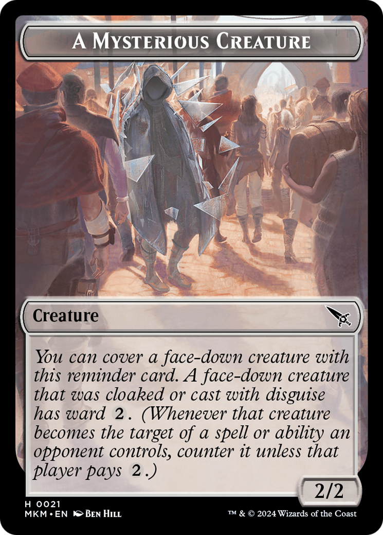 A Mysterious Creature Token [Murders at Karlov Manor Tokens] | Good Games Adelaide SA