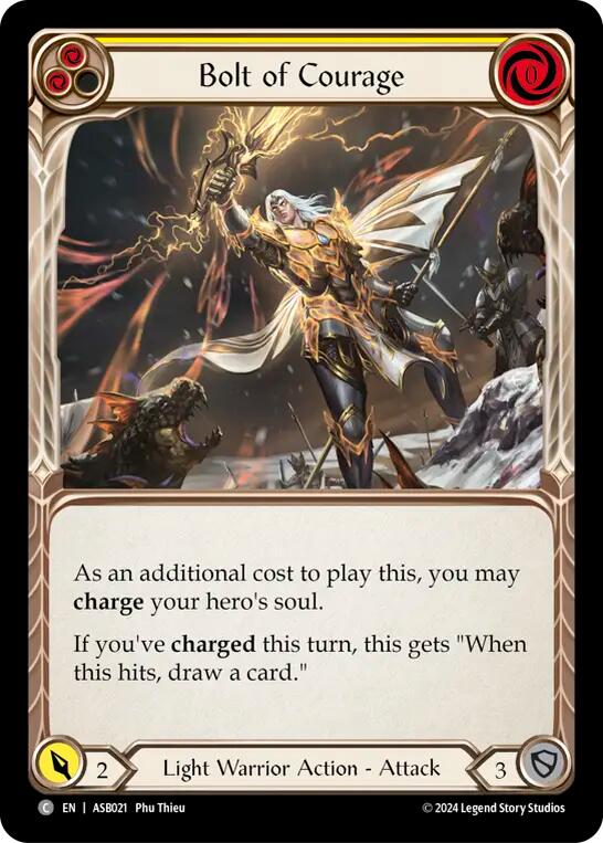 Bolt of Courage (Yellow) [ASB021] (Armory Deck: Boltyn) | Good Games Adelaide SA