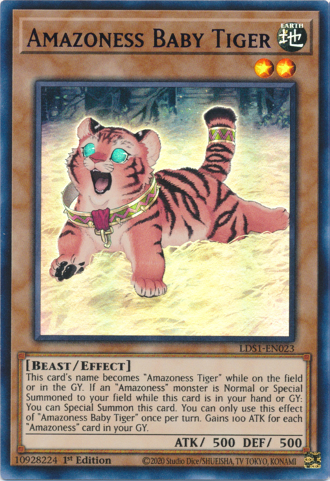 Amazoness Baby Tiger (Blue) [LDS1-EN023] Ultra Rare | Good Games Adelaide SA