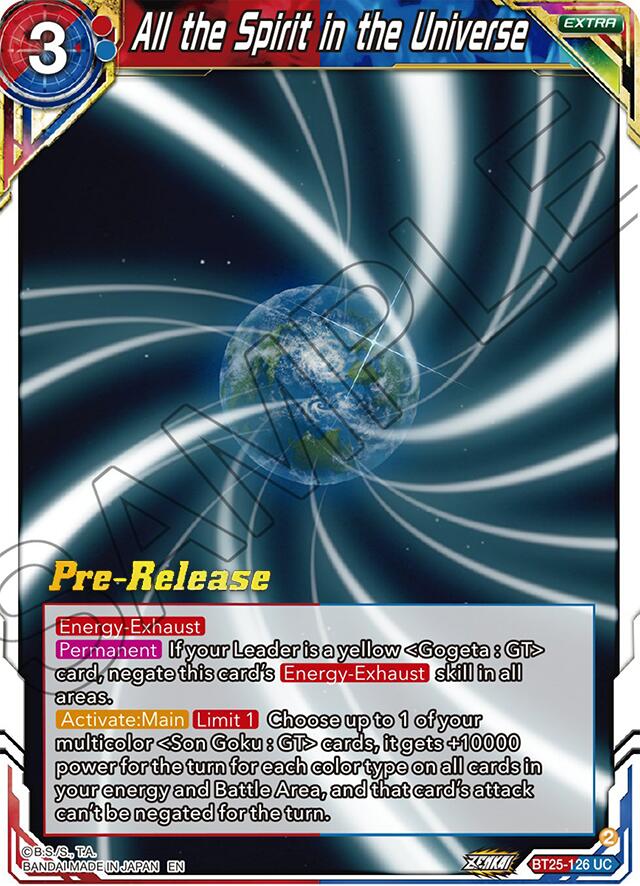 All the Spirit in the Universe (BT25-126) [Legend of the Dragon Balls Prerelease Promos] | Good Games Adelaide SA