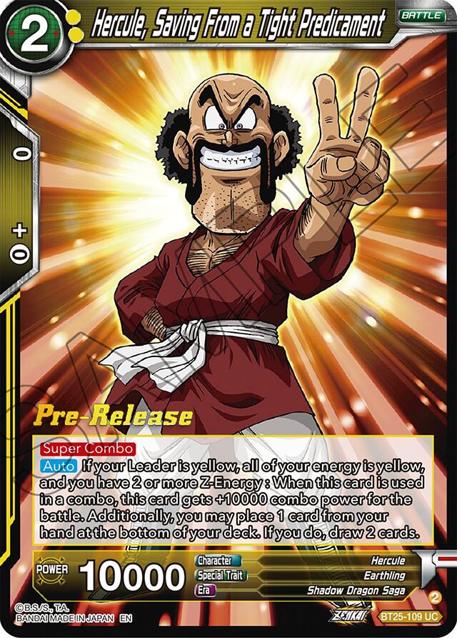 Hercule, Saving From a Tight Predicament (BT25-109) [Legend of the Dragon Balls Prerelease Promos] | Good Games Adelaide SA