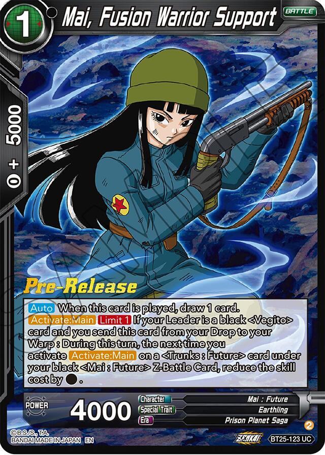 Mai, Fusion Warrior Support (BT25-123) [Legend of the Dragon Balls Prerelease Promos] | Good Games Adelaide SA