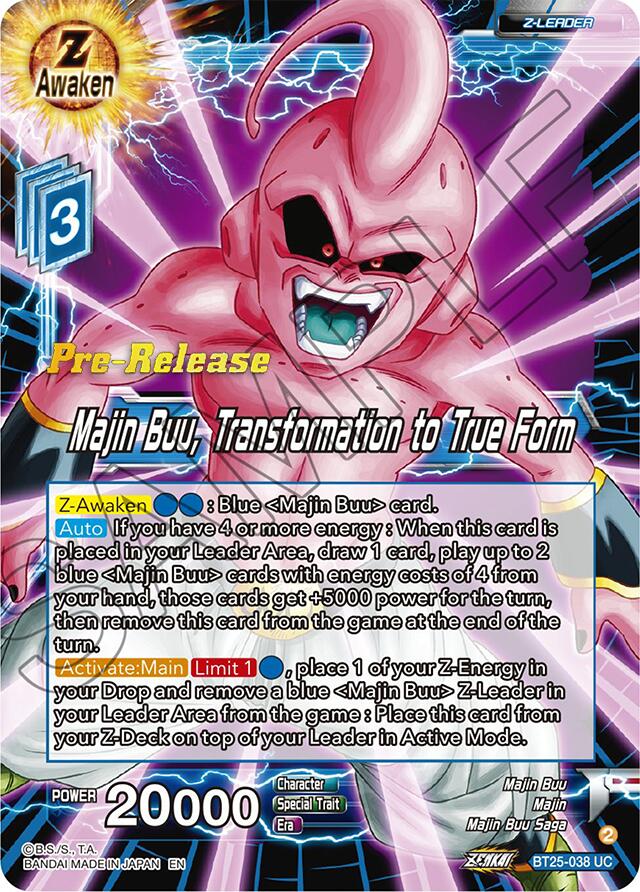 Majin Buu, Transformation to True Form (BT25-038) [Legend of the Dragon Balls Prerelease Promos] | Good Games Adelaide SA