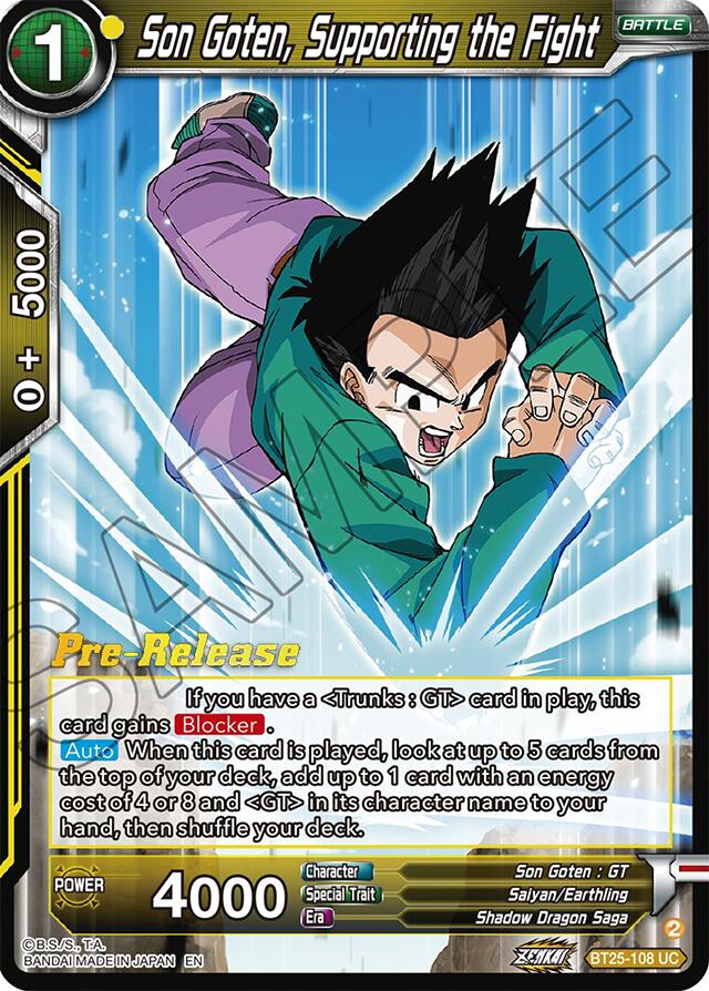 Son Goten, Supporting the Fight (BT25-108) [Legend of the Dragon Balls Prerelease Promos] | Good Games Adelaide SA