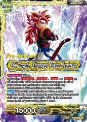 SS4 Son Goku & SS4 Vegeta // SS4 Gogeta, Strongest Fusion Explosion (BT25-098) [Legend of the Dragon Balls Prerelease Promos] | Good Games Adelaide SA