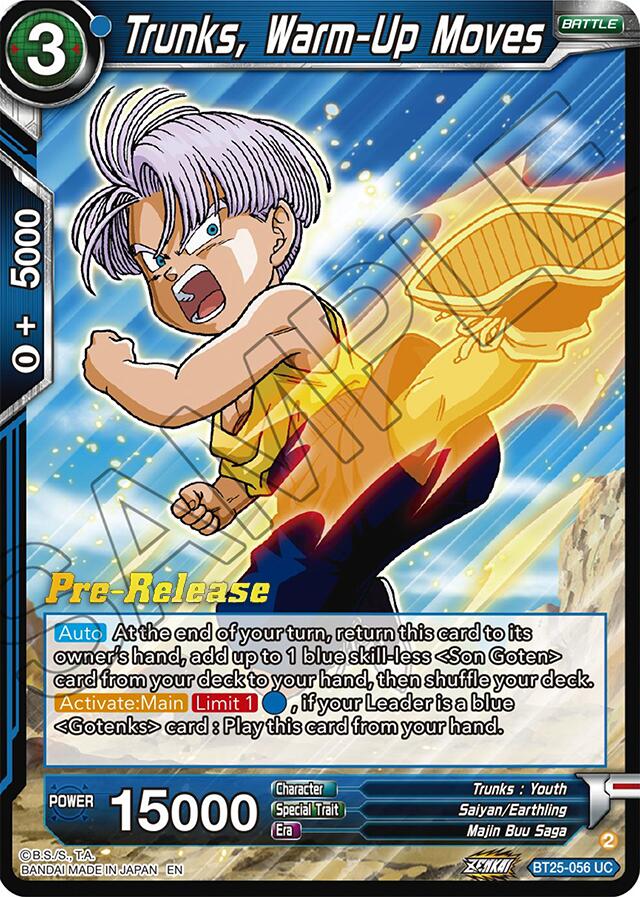Trunks, Warm-Up Moves (BT25-056) [Legend of the Dragon Balls Prerelease Promos] | Good Games Adelaide SA
