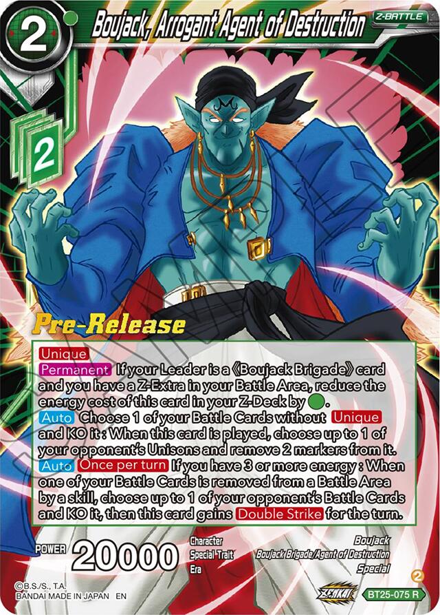 Boujack, Arrogant Agent of Destruction (BT25-075) [Legend of the Dragon Balls Prerelease Promos] | Good Games Adelaide SA