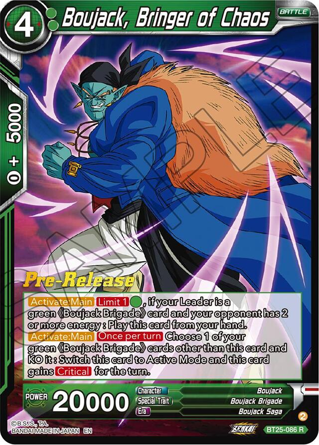 Boujack, Bringer of Chaos (BT25-086) [Legend of the Dragon Balls Prerelease Promos] | Good Games Adelaide SA
