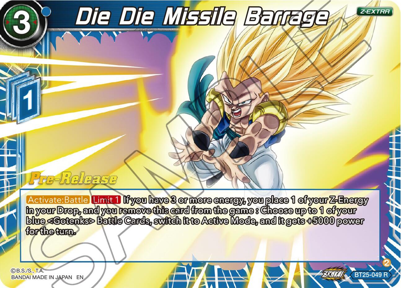 Die Die Missile Barrage (BT25-049) [Legend of the Dragon Balls Prerelease Promos] | Good Games Adelaide SA