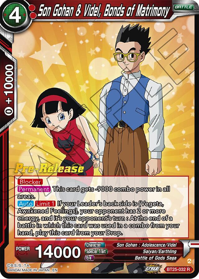 Son Gohan & Videl, Bonds of Matrimony (BT25-032) [Legend of the Dragon Balls Prerelease Promos] | Good Games Adelaide SA
