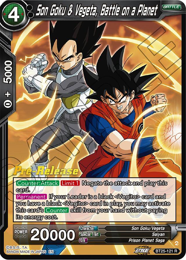Son Goku & Vegeta, Battle on a Planet (BT25-121) [Legend of the Dragon Balls Prerelease Promos] | Good Games Adelaide SA